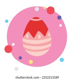 Egg Easter 2023 Vector Icon Illustration