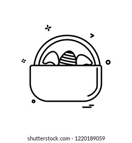 egg easter  basket icon vector design