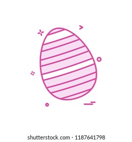 egg easter festival icon vector design