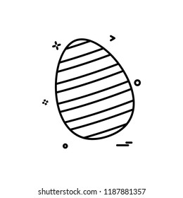 egg easter festival icon vector design
