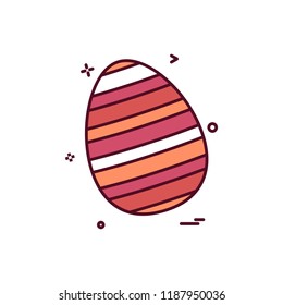 egg easter festival icon vector design
