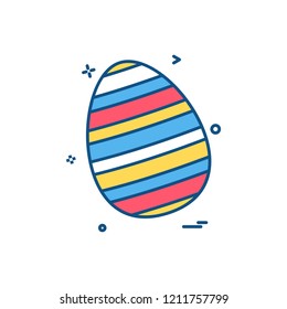 egg easter festival icon vector design
