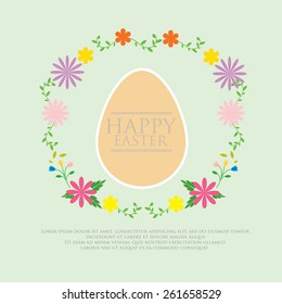 egg easter with floral bouquet  for greeting card ornament  background:happy festival holiday celebrating concept.