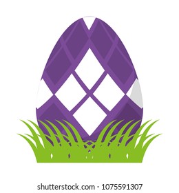 egg easter with geometric shape decoration