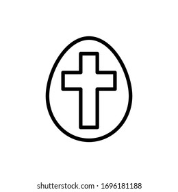 Egg Easter icon. Simple line vector elements of religious holiday for ui and ux, website or mobile application