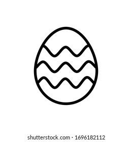 Egg Easter icon. Simple line vector elements of religious holiday for ui and ux, website or mobile application