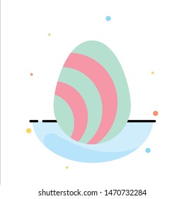 Egg, Easter, Nature, Spring Abstract Flat Color Icon Template. Vector Icon Template background