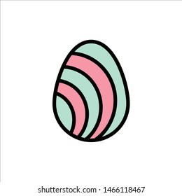 Egg, Easter, Nature, Spring  Flat Color Icon. Vector icon banner Template. Vector Icon Template background