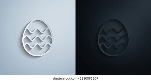 Egg Easter paper icon with shadow effect vector illuistration design