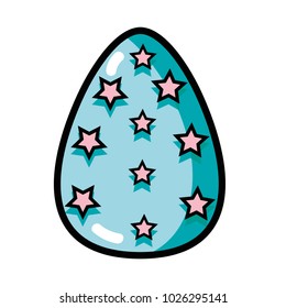 egg easter with stars decoration to celebration