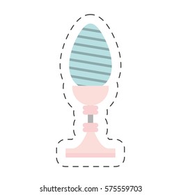 egg easters candelabra icon image, vector illustration