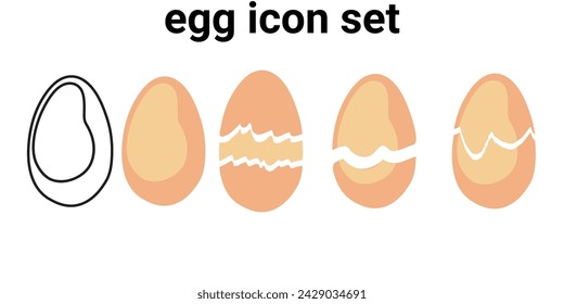 Egg, Eggs vector and line art icon set