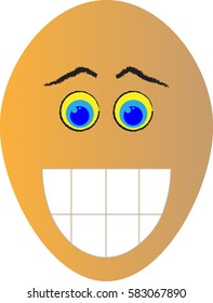 Egg Emoticon Design Vector