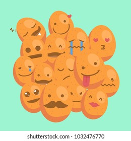 Egg Emoticon Vector