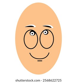 egg expression silhouette icon design template	