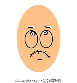 egg expression silhouette icon design template	