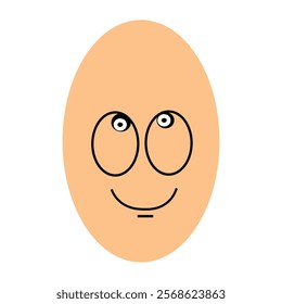 egg expression silhouette icon design template	