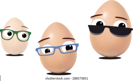 egg eye cartoon