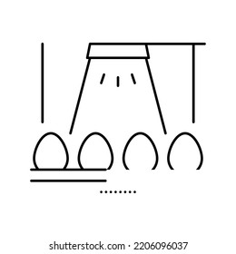 egg factory conveyor line icon vector. egg factory conveyor sign. isolated contour symbol black illustration