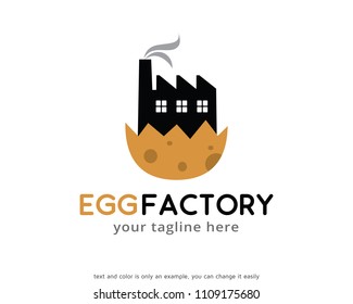Egg Factory Logo Symbol Template Design Vector, Emblem, Design Concept, Creative Symbol, Icon