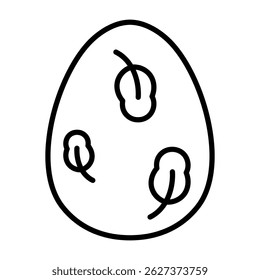 Egg with Falling Leaf Motif