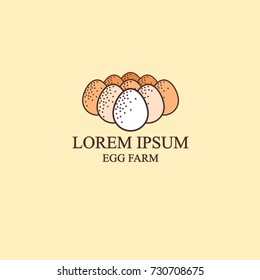 Egg farm logo design. Vector isolated eggs icon.