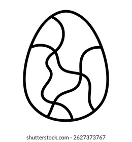 Ovo com design ondulado abstrato