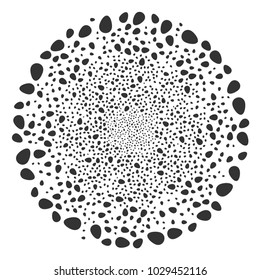 Egg fireworks sphere. Object pattern constructed from random egg symbols as festive sphere. Vector illustration style is flat iconic symbols.