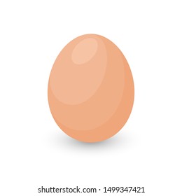 egg flat icon. chicken egg breakfast  with shadow on white background. vector illustration eps10