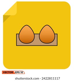 Egg flat icon design vector graphic of template, sign and symbol flat icon