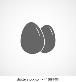 Egg Flat Icon On White Background