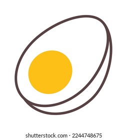 Egg flat icon Tasty asian food decor. Vector illustration