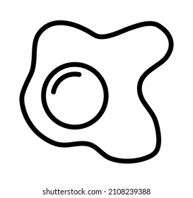 Egg flach Linie Symbol. Bio-Lebensmittel. Rahmenzeichen für mobiles Konzept und Web-Design, Shop.