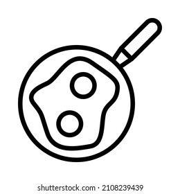 Egg flat line icon. Organic food. Outline sign for mobile concept and web design, store.