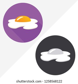 Egg flat vector icon. Illustration of black and white icons