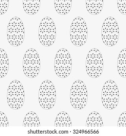Egg in a floral pattern, seamless vector background.