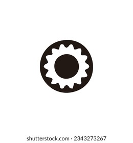 Egg, flower geometric symbol simple logo vector