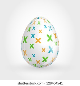 egg with flowers, easter and spring cocnept,