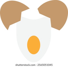 Egg Food Breakfast Icon Vector Flat Illustration