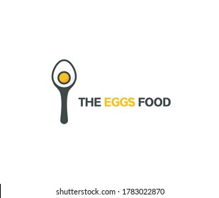 The Egg Food Spoon Logo Design