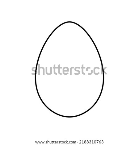 Egg food vector illustration isolated white background breakfast outline. Eggshell icon ingredient symbol chicken line thin