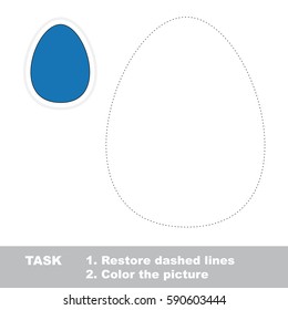 Egg Form. Dot to dot educational game for kids, the primary geometry for preschool children.