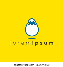 Egg form logo (sign, symbol, icon, illustration)