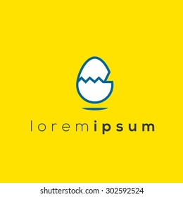Egg form logo (sign, symbol, icon, illustration)