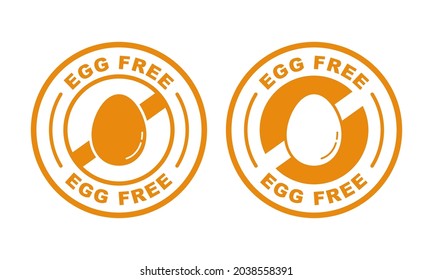 Egg free badge logo vector. Suitable for product label 
