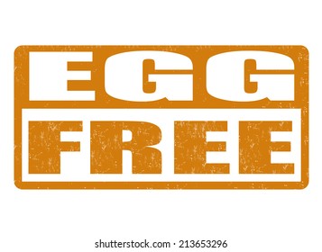 Egg free grunge rubber stamp on white background, vector 