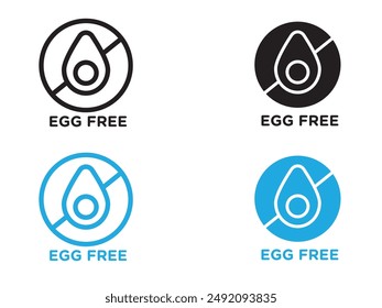 egg free icon black and white vector outline sign