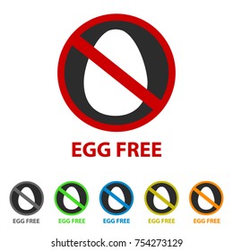 Egg Free Icon - Different Colors