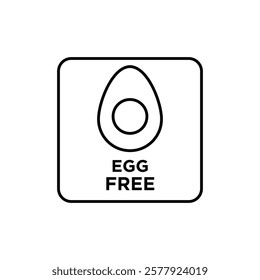 egg free icon Flat illustration sign