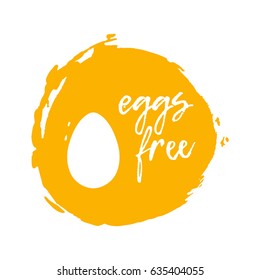 Egg Free icon. Food intolerance symbols. Vector illustration.